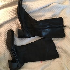 Black tall leather boots only worn a few times